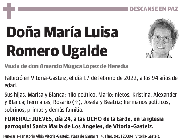 María Luisa Romero Ugalde