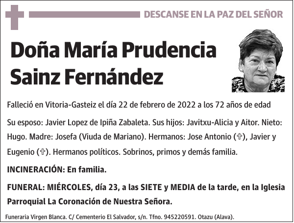 María Prudencia Sainz Fernández