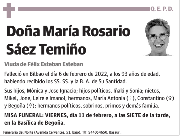 María Rosario Sáez Temiño