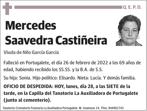 Mercedes Saavedra Castiñeira