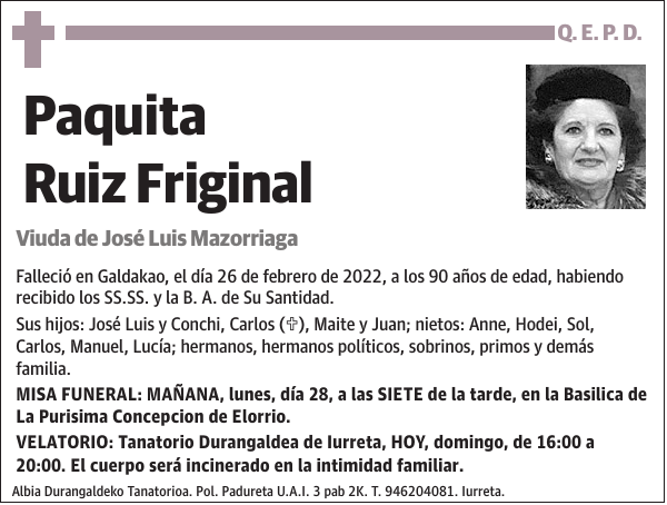 Paquita Ruiz Friginal