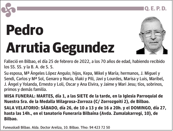 Pedro Arrutia Gegundez