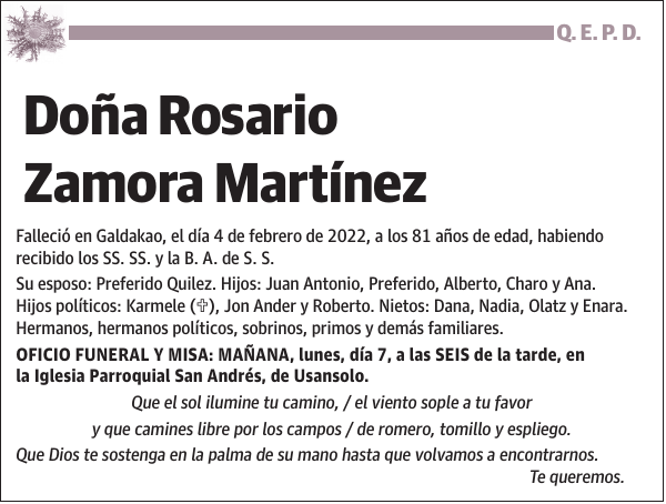 Rosario Zamora Martínez