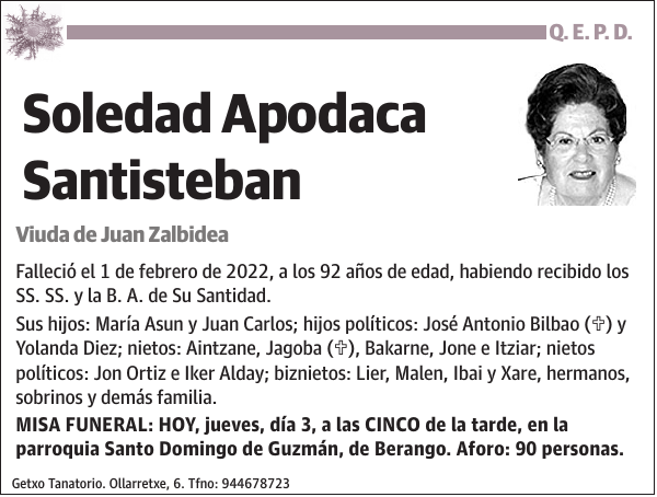 Soledad Apodaca Santisteban