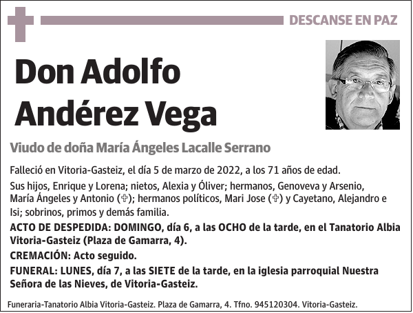 Adolfo Andérez Vega