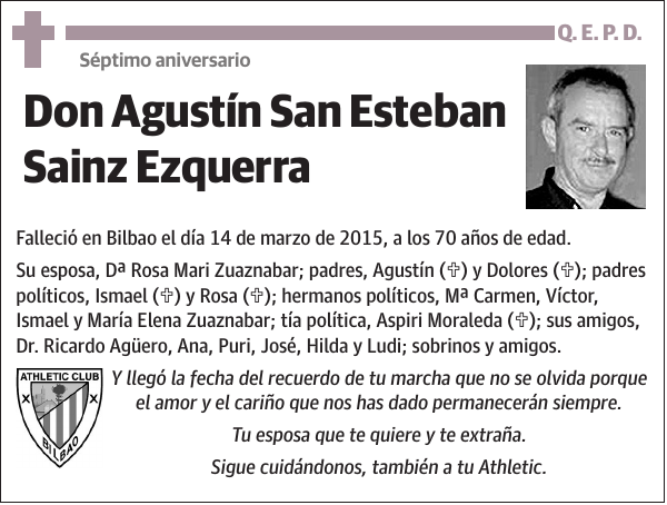 Agustín San Esteban Sainz Ezquerra