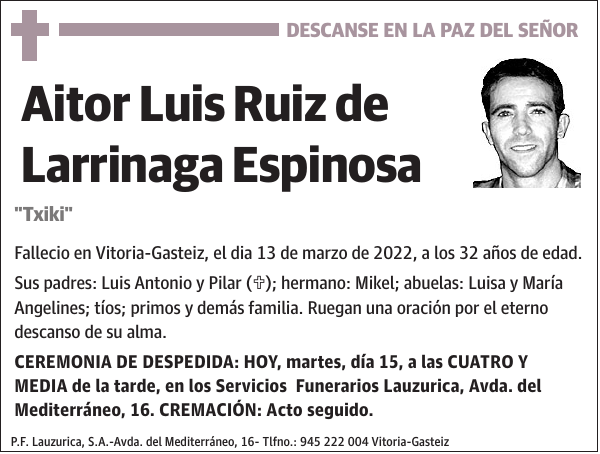 Aitor Luis Ruiz de Larrinaga Espinosa