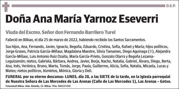 Ana María Yarnoz Eseverrilero Turel