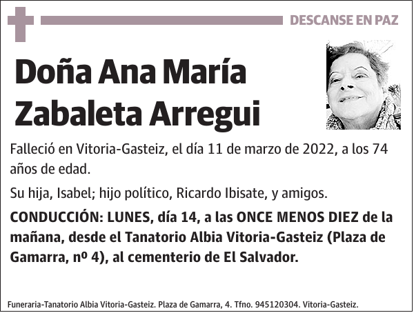 Ana María Zabaleta Arregui