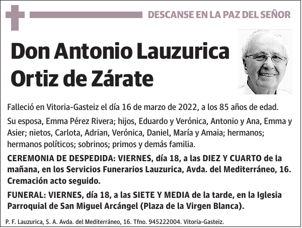 Antonio Lauzurica Ortiz de Zárate