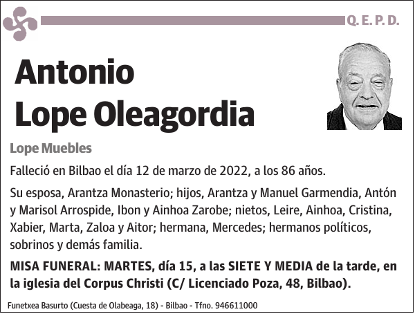 Antonio Lope Oleagordia