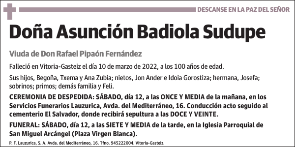 Asunción Badiola Sudupe