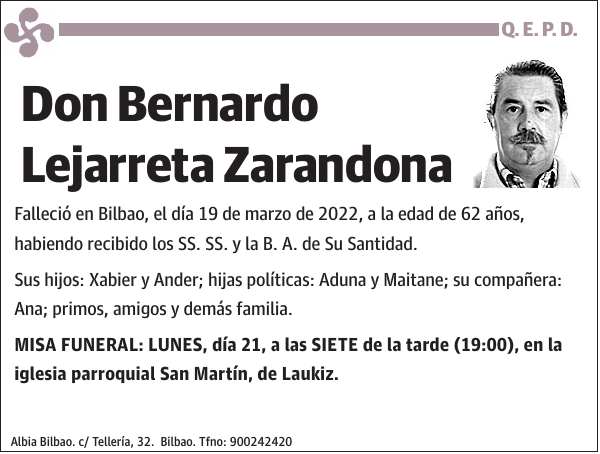 Bernardo Lejarreta Zarandona