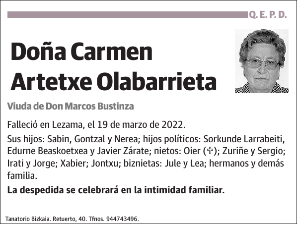 Carmen Artetxe Olabarrieta