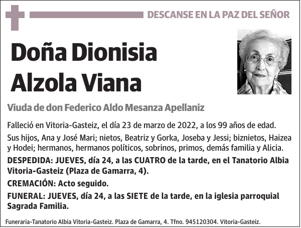 Dionisia Alzola Viana