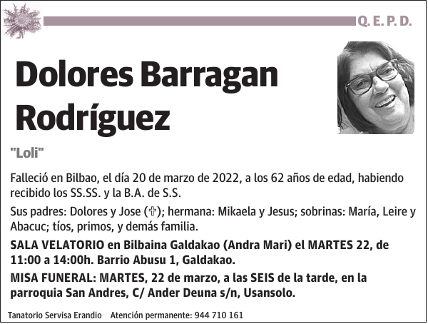 Dolores Barragan Rodríguez
