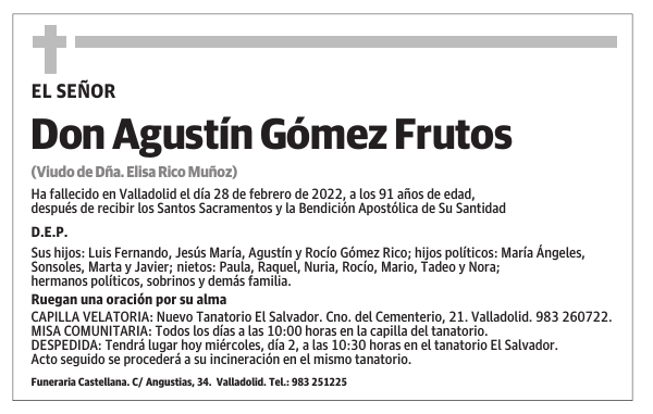 Don Agustín Gómez Frutos