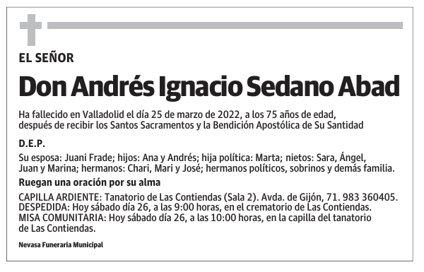 Don Andrés Ignacio Sedano Abad