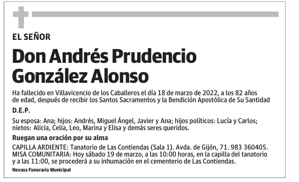 Don Andrés Prudencio González Alonso
