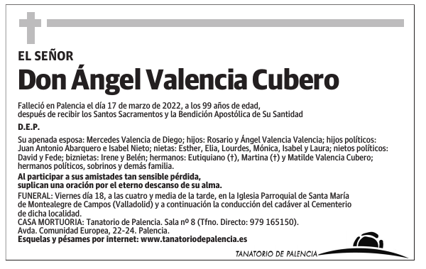 Don Ángel Valencia Cubero