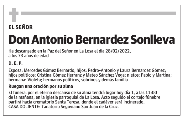 Don Antonio Bernardez Sonlleva