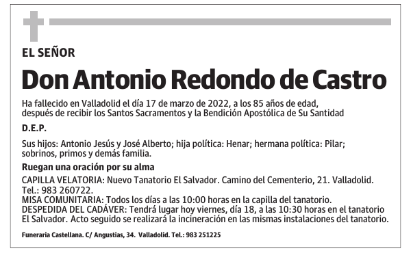 Don Antonio Redondo de Castro