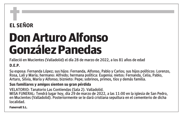 Don Arturo Alfonso González Panedas