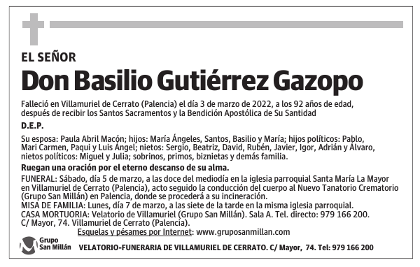 Don Basilio Gutiérrez Gazopo
