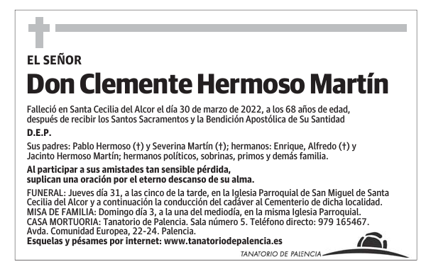 Don Clemente Hermoso Martín