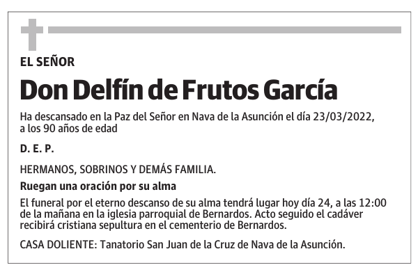 Don Delfín de Frutos García