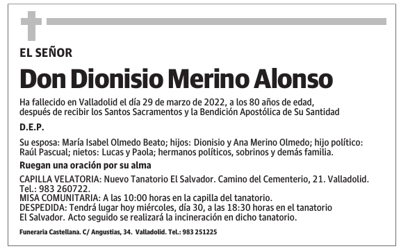 Don Dionisio Merino Alonso
