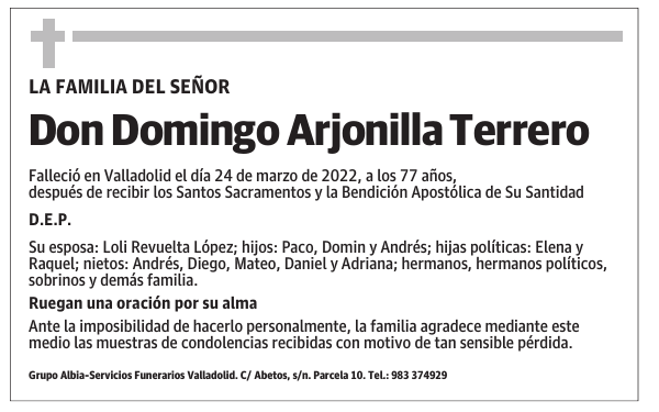 Don Domingo Arjonilla Terrero