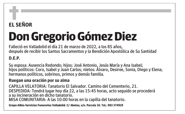 Don Gregorio Gómez Diez