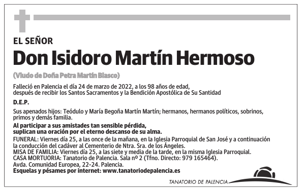 Don Isidoro Martín Hermoso