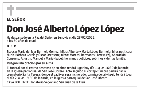 Don José Alberto López López
