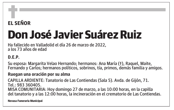 Don José Javier Suárez Ruiz