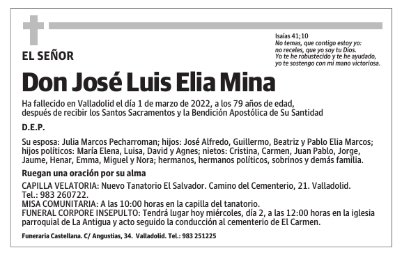 Don José Luis Elia Mina