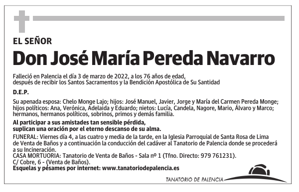 Don José María Pereda Navarro