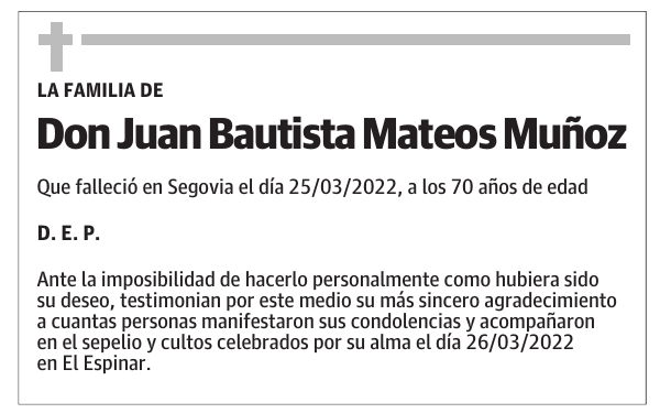 Don Juan Bautista Mateos Muñoz