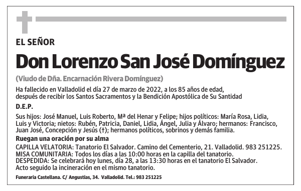 Don Lorenzo San José Domínguez