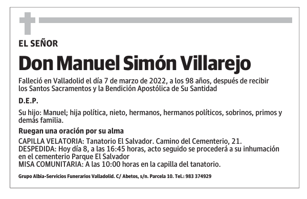 Don Manuel Simón Villarejo