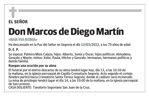 Don Marcos de Diego Martín