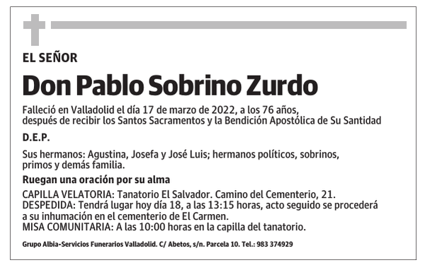 Don Pablo Sobrino Zurdo