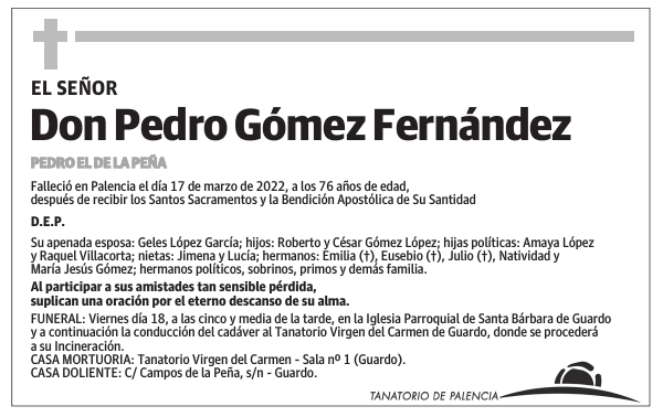 Don Pedro Gómez Fernández