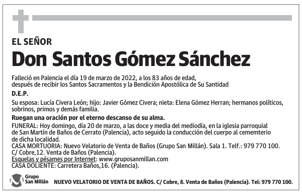 Don Santos Gómez Sánchez