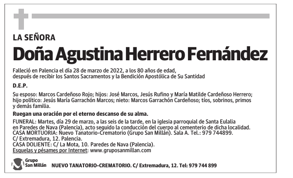 Doña Agustina Herrero Fernández