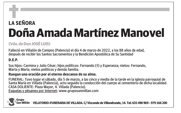 Doña Amada Martínez Manovel