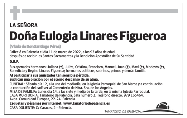 Doña Eulogia Linares Figueroa