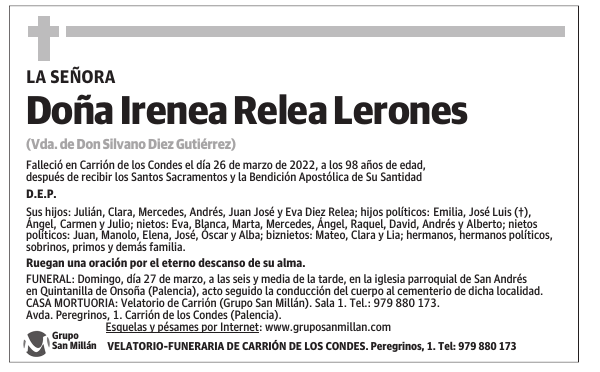 Doña Irenea Relea Lerones