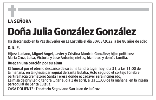Doña Julia González González